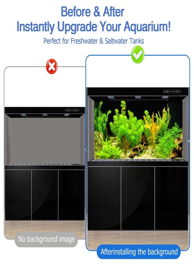 CICK SEED Aquarium Background & Fish Tank Background - Ultra HD Static Cling, Tape-Free, Vibrant Underwater Scene for Stunning Aquarium Decorations 11.8 X 23.6 Inches - Image 2