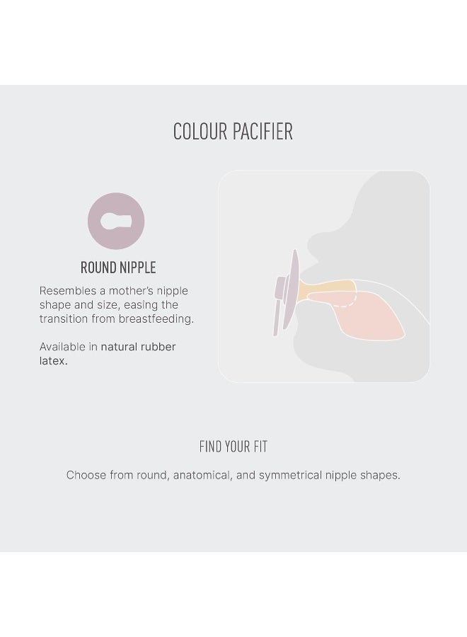 BIBS Studio Colour 2 Pack Natural Rubber Pacifiers - Image 4