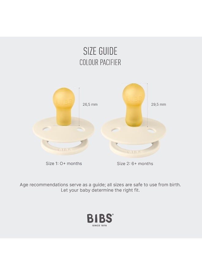 BIBS Studio Colour 2 Pack Natural Rubber Pacifiers - Image 3