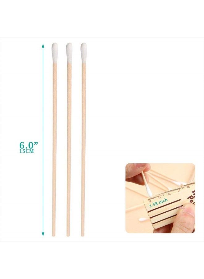 eyxformula 200 PCS Long Wooden Cotton Swabs, Cleaning Cotton Sticks with Wood Handle for Oil Makeup Gun Applicators, Eye Ears Eyeshadow Brush and Remover Tool, Cutips Buds for Baby and Home Accessories - Image 5