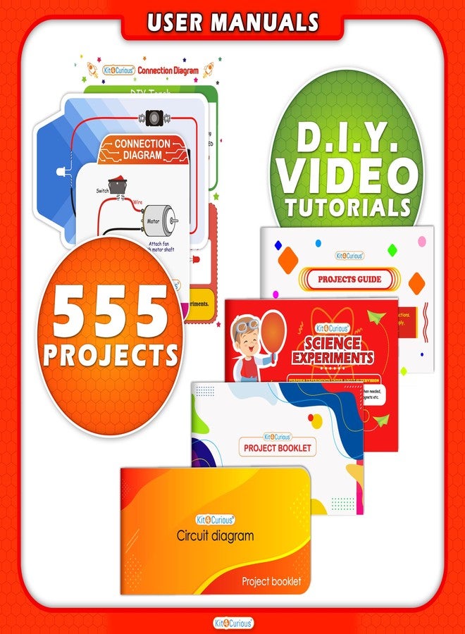 كيت 4 كيوريس مجموعة ألعاب تعليمية واستكشافية علمية من Kit4Curious، تتضمن 555 تجربة، مناسبة للأولاد والبنات من عمر 6 إلى 16 سنة، هدية مثالية لأعياد الميلاد. - Image 5