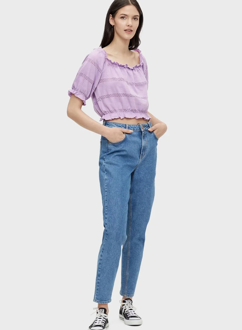 PIECES Puff Sleeve Top