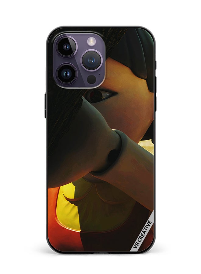 VR CREATIVE Protective Case Cover For Apple iPhone 16 Pro Max Squid Game Girl Statue Design Multicolour