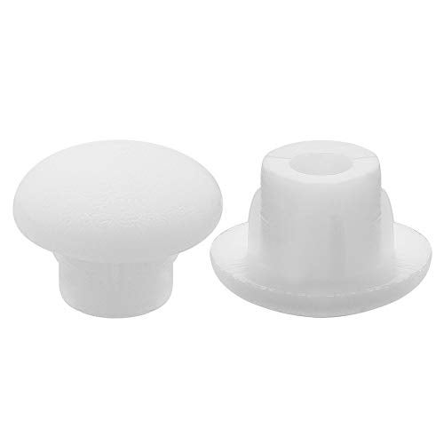 Bluecell Pack of 300pcs 5mm / 3/16" Plastic Hole Plug Button Top for Cabinet Cupboard Shelf (5mm, White) - Image 4