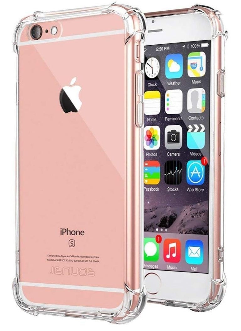 Raxoom iPhone 6/6s Clear TPU Case by Jenuos – Shockproof Bumper Cover, Soft and Flexible (6G-TPU-CL) - Image 1