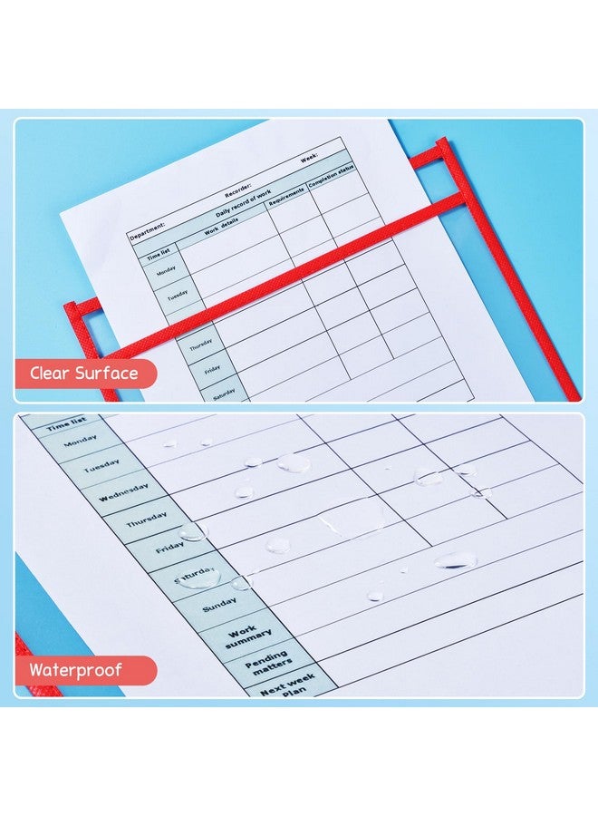 Gamenote Dry Erase Pockets 30 Pack With Rings - Oversized Reusable Plastic Sleeves Shop Ticket Holders Sheet Protectors Teacher Supplies For Classroom Organization (Colorful) - Image 4