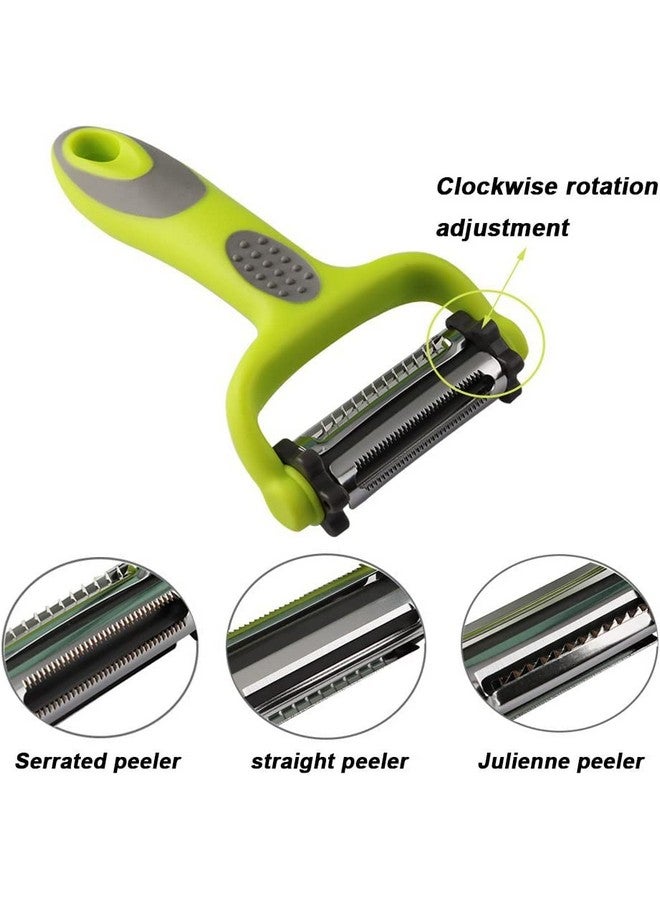 we3 3-in-1multifunctional Kitchen Peeler and Potato Peeler, Slice Peeler and Julienne Peeler Stainless Steel peelers for Vegetables and Fruits, with Sharp Blades, Multi-Functional Kitchen Tools - Image 3