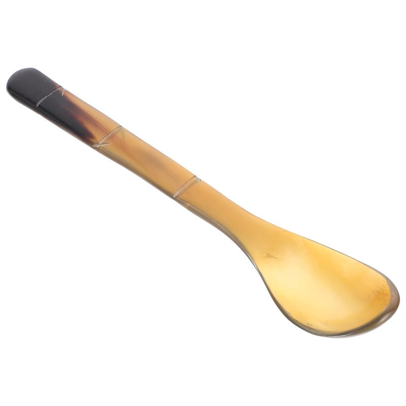 Natural Horn Spoon 17cm Food Grade Compact Dessert Coffee Stir Spoon - Image 2