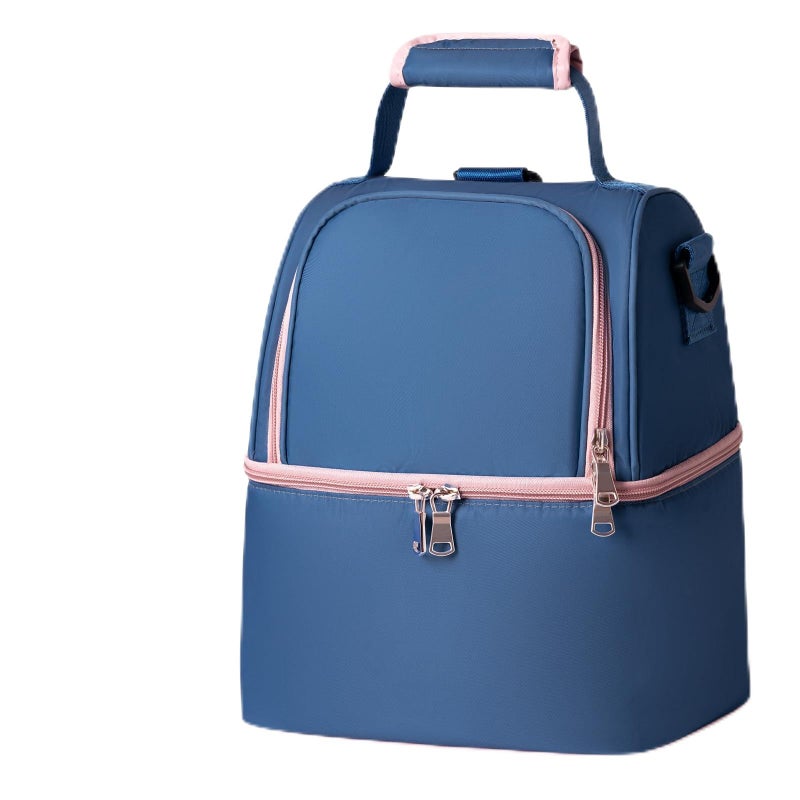 NCVI Breastmilk Cooler Bag, Breast Pump Bag with 2 Ice Pack Fits 6 Bottles, Double Layer Breast Milk Cooler Travel Bag Baby Bottle, for Travel, Nursing Mom Daycare, Work, Picnic (SkyBlue) - Image 1