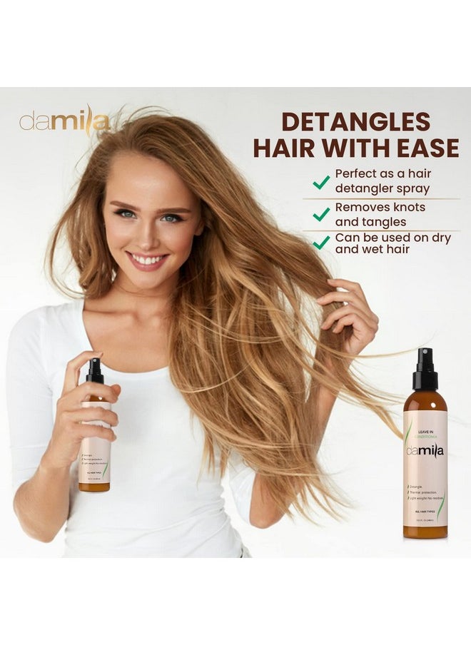 Damila - Keratin Leave In Conditioner Spray For Fine Dry Damaged And Curly Hair Detangles And Protects Against Heat Extends Your Keratin Treatment Sulfate And Paraben Free (4 Oz.) - Image 1