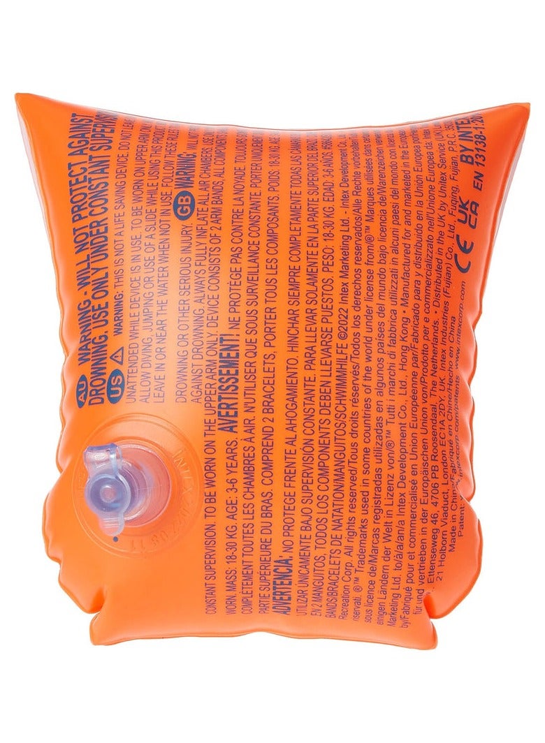 Intex Swimming arm bands for kids-58641 -2 pieces Orange-30X15CM-Ages 6+12 - Image 4