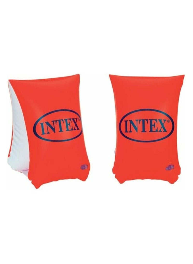 Intex Swimming arm bands for kids-58641 -2 pieces Orange-30X15CM-Ages 6+12 - Image 1