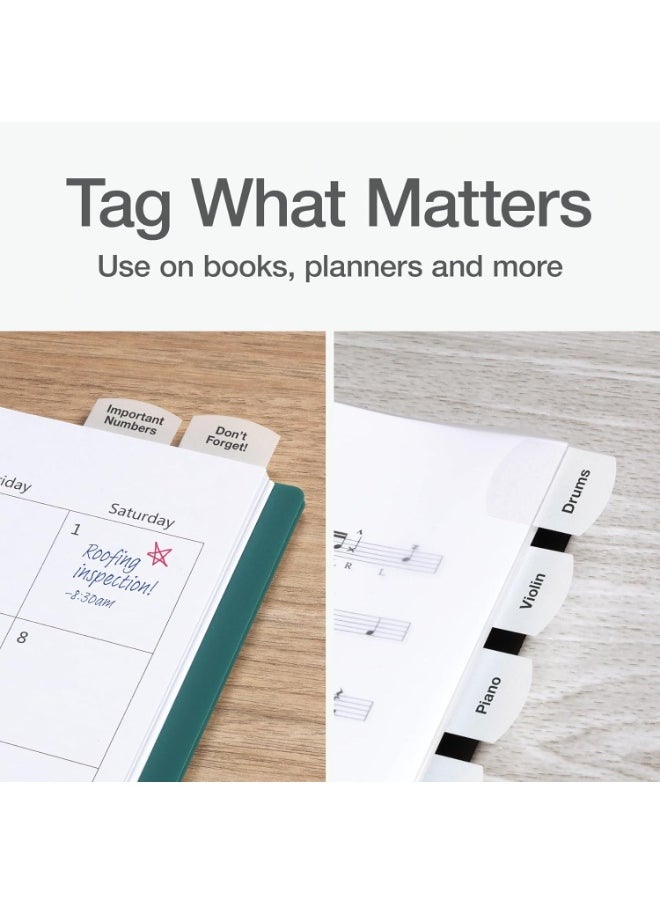 Redi-Tag Redi-Tag Laser Index Tabs, Divider Tabs, Permanent Adhesive Index Labels, Customizable Divider Labels, Divider Labels for School, Home and Office, 1-1/8" x 1-1/4", White, 375 Tabs, (B39017)  - Image 4