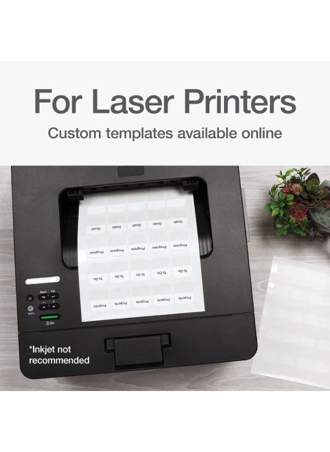 Redi-Tag Redi-Tag Laser Index Tabs, Divider Tabs, Permanent Adhesive Index Labels, Customizable Divider Labels, Divider Labels for School, Home and Office, 1-1/8" x 1-1/4", White, 375 Tabs, (B39017)  - Image 2
