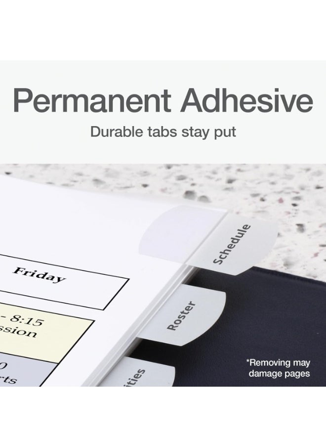 Redi-Tag Redi-Tag Laser Index Tabs, Divider Tabs, Permanent Adhesive Index Labels, Customizable Divider Labels, Divider Labels for School, Home and Office, 1-1/8" x 1-1/4", White, 375 Tabs, (B39017)  - Image 3
