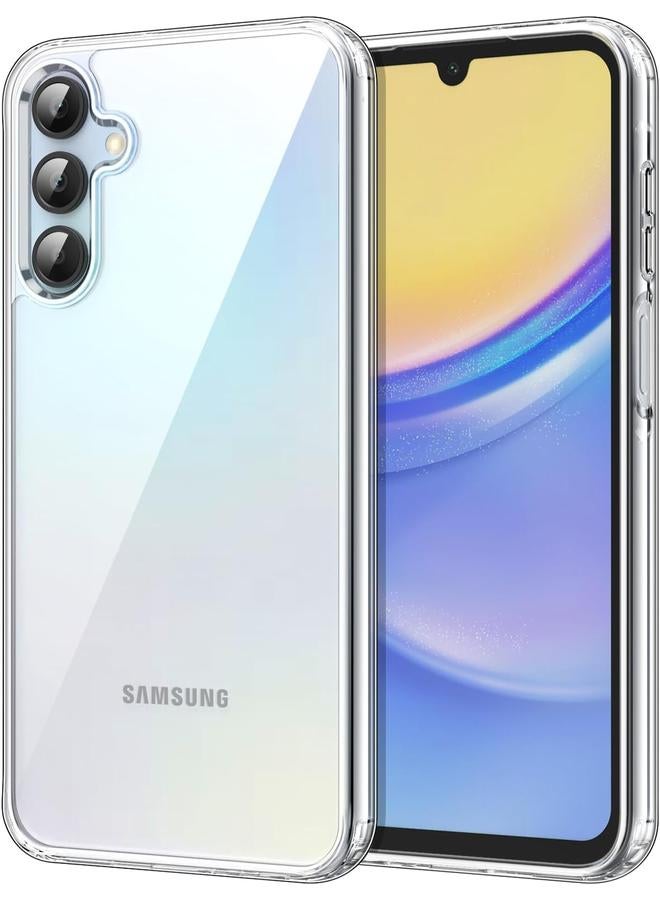 جي تيك حافظة لهاتف سامسونج جالاكسي A15 5G 4G مقاس 6.5 بوصة، غير قابلة للاصفرار، مقاومة للصدمات، غطاء حماية للهاتف مضاد للخدش، غطاء خلفي صلب شفاف من البولي كربونات - Image 1