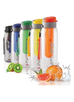 Cello Infuse Plastic Water Bottle, Insulated Water Bottles For gym, office, school, and travel, Set of 4, 800ml, Assorted  - Image 1