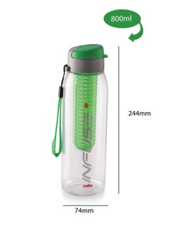 Cello Infuse Plastic Water Bottle, Insulated Water Bottles For gym, office, school, and travel, Set of 4, 800ml, Assorted  - Image 5