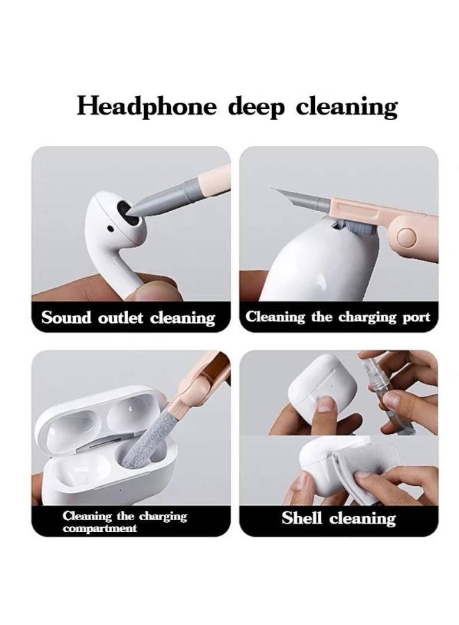 مجموعة أدوات تنظيف الإلكترونيات 3 في 1، لوحة مفاتيح الكمبيوتر، سماعة الأذن، أداة تنظيف الغبار، لكاميرا الهاتف والكمبيوتر المحمول كبيره - Image 2