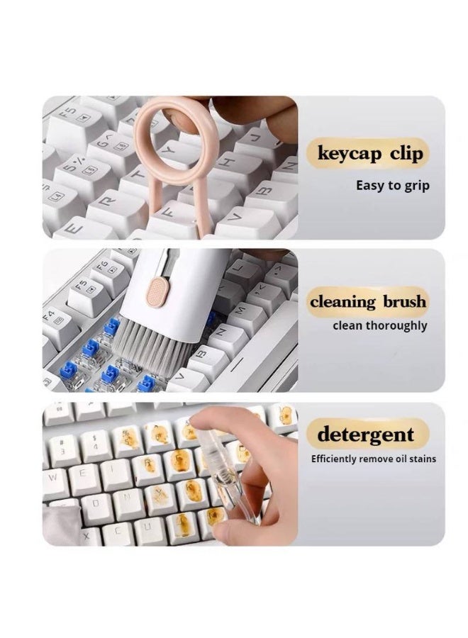 مجموعة أدوات تنظيف الإلكترونيات 3 في 1، لوحة مفاتيح الكمبيوتر، سماعة الأذن، أداة تنظيف الغبار، لكاميرا الهاتف والكمبيوتر المحمول كبيره - Image 4