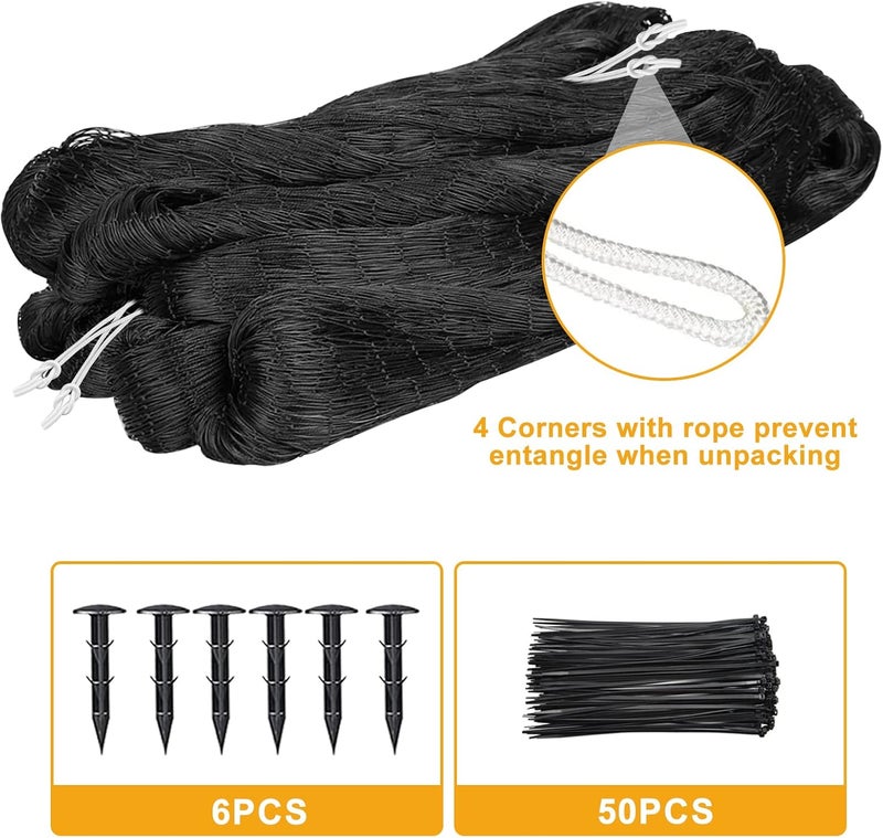 BSTPCOO Chicken Netting 25'x25' with 1" Mesh Nylon Bird Netting for Chicken Coop, Heavy Duty Poultry Net Bird Net for Garden Deer Fence for Fruit Tree - Image 2