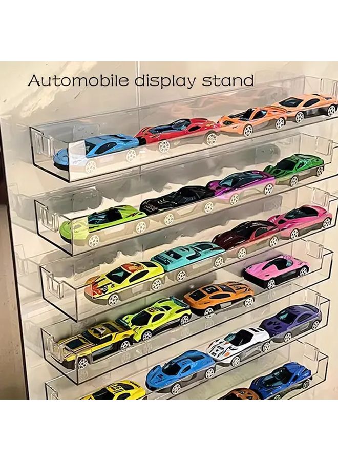 1pc Transparent Floating Shelf With 2 Adhesive Panels No Drilling Wall Mounted Storage - Image 3