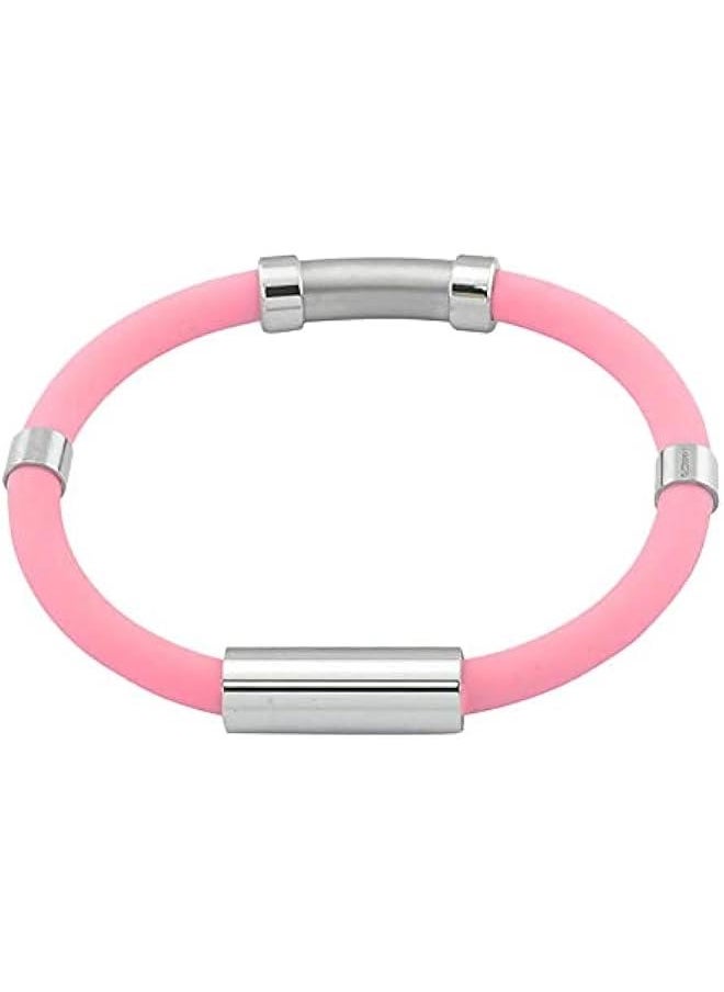 Generic Anti Static Wrist Straps, Electrostatic Removal Bracelet, Waterproof Silicone Sports Bracelet with Negative Ion, Women Men Anti Static Bracelet, Pink  - Image 1