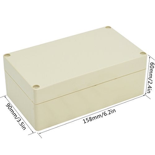 LeMotech Waterproof Dustproof IP65 ABS Plastic Junction Box Universal Electric Project Enclosure Pale Gray 6.2 x 3.54 x 2.3 inch (158 x 90 x 60 mm) - Image 2