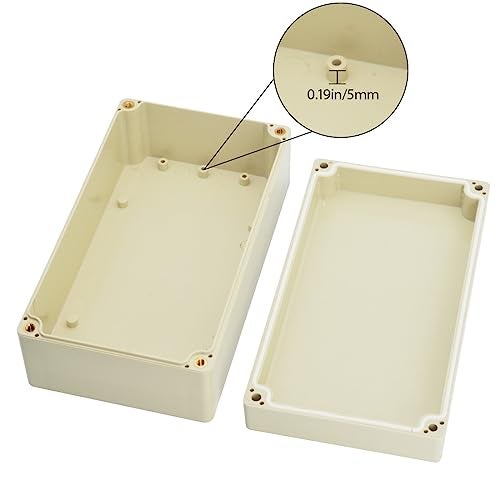 LeMotech Waterproof Dustproof IP65 ABS Plastic Junction Box Universal Electric Project Enclosure Pale Gray 6.2 x 3.54 x 2.3 inch (158 x 90 x 60 mm) - Image 4