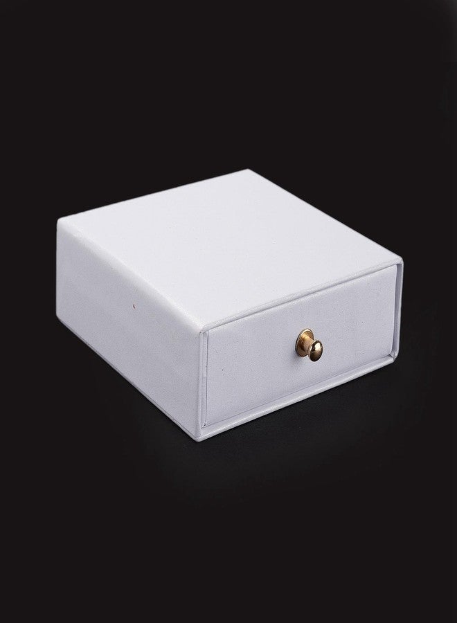 Ipotkitt 10 Set White Square Paper Drawer Jewelry Set Boxes with Brass Rivet Jewelry Display Storage Box for Earrings Ring Necklace Bracelets Gifts Packaging - Image 2