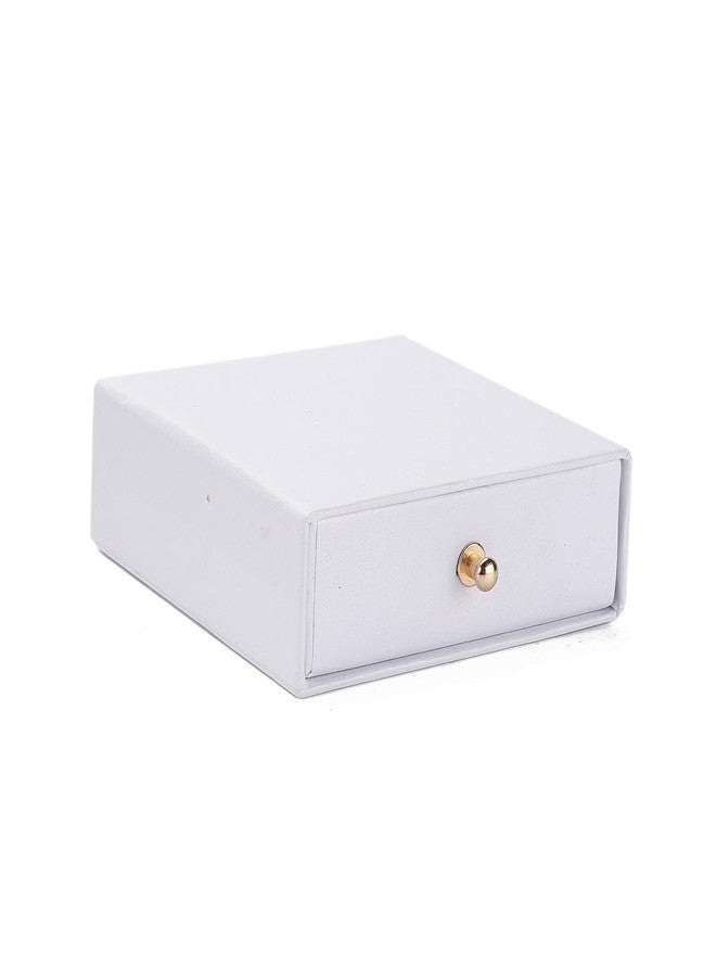 Ipotkitt 10 Set White Square Paper Drawer Jewelry Set Boxes with Brass Rivet Jewelry Display Storage Box for Earrings Ring Necklace Bracelets Gifts Packaging - Image 1