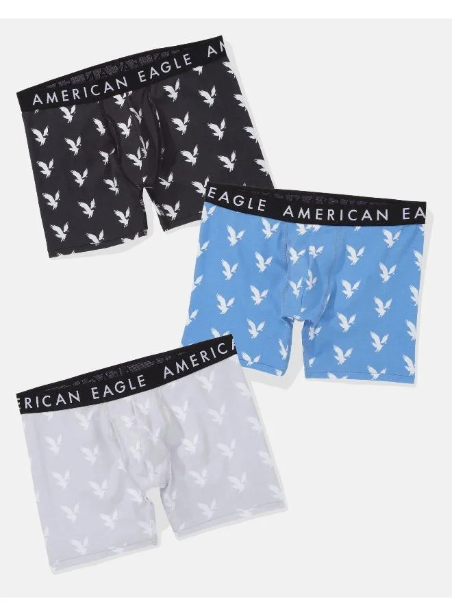 American Eagle 3 Pack Logo Band Trunks