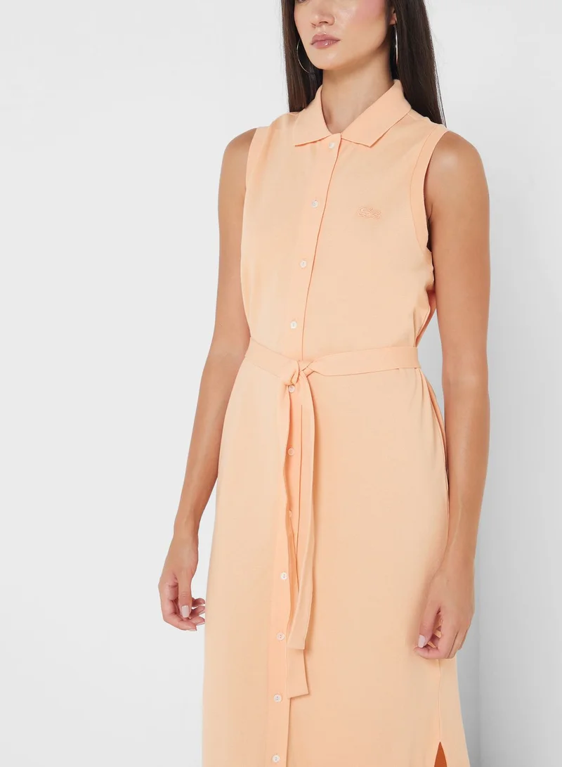 LACOSTE Tie Detail Dress