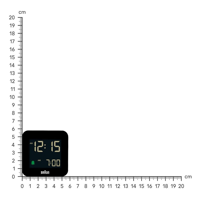 Braun Digital Travel Alarm Clock with Snooze Compact Size Negative LCD Display Quick Set Crescendo Beep Alarm in Black Model BC08B 1Pack - Image 5