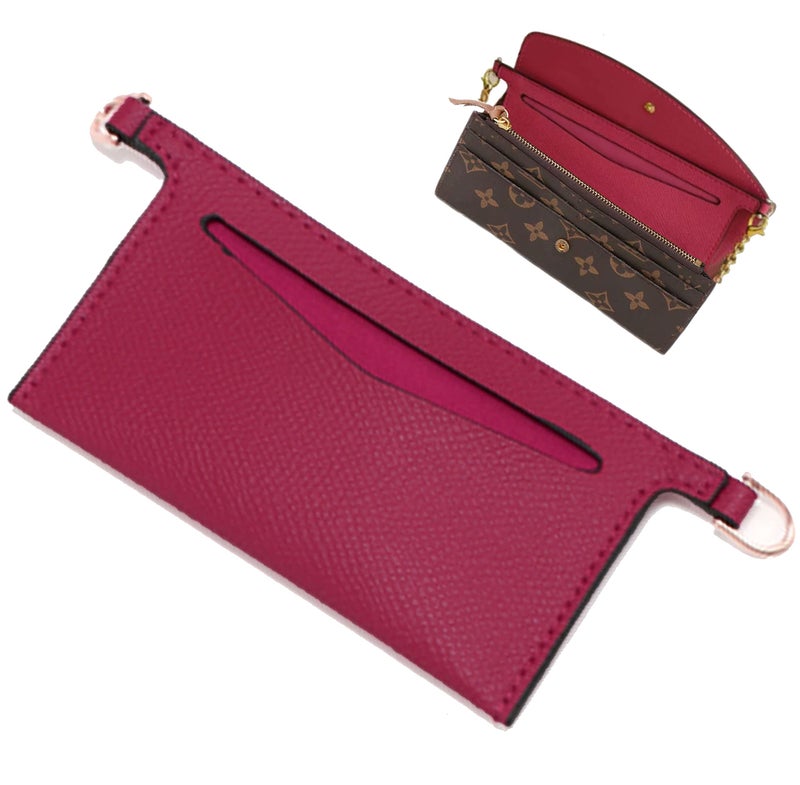 Lckaey Purse accessories kit for emilie wallet inner bag and shoulder strap with Dring insert Y001Fuchsia - Image 2