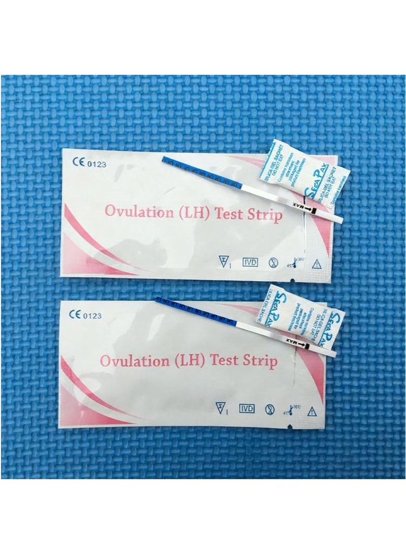 HCG مجموعة من 45 شرائط اختبار الحمل، شرائط اختبار الإباضة السريعة لـ HCG وLH، واختبار منزلي تشخيصي للخصوبة في منتصف الطريق، واختبارات الكشف المبكر السريع عن الحمل. - Image 3
