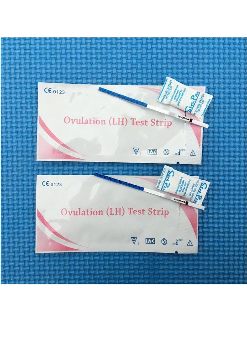 HCG مجموعة من 45 شرائط اختبار الحمل، شرائط اختبار الإباضة السريعة لـ HCG وLH، واختبار منزلي تشخيصي للخصوبة في منتصف الطريق، واختبارات الكشف المبكر السريع عن الحمل. - Image 2