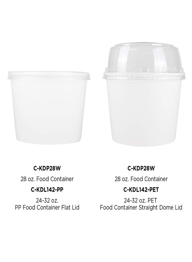 Karat [28oz - 600 ct] Paper Soup Bowls for Hot/ Cold Food - Ideal for Soup, NoodIes, Pasta and Snacks - White (C-KDP28W) - Image 4