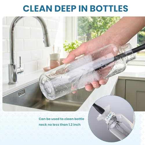 RIMAY Steel Bottle Brush Refills for OXO Stainless Steel Bottle Brush Only, 4 Pack Bottle Brush Replacement Head for Clean Water Bottle, Baby Bottle, Glasswares, Mugs - Image 5