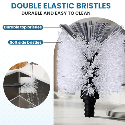RIMAY Steel Bottle Brush Refills for OXO Stainless Steel Bottle Brush Only, 4 Pack Bottle Brush Replacement Head for Clean Water Bottle, Baby Bottle, Glasswares, Mugs - Image 4