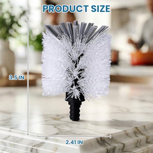 RIMAY Steel Bottle Brush Refills for OXO Stainless Steel Bottle Brush Only, 4 Pack Bottle Brush Replacement Head for Clean Water Bottle, Baby Bottle, Glasswares, Mugs - Image 3