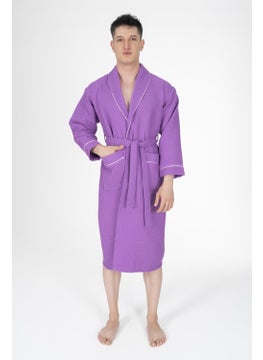 Varol Kaos Series Shawl Collar Pique Bathrobe Dressing Gown  - Image 2