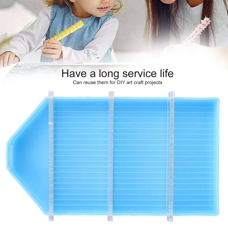 comfrt Bead Sorting Trays Organizer, Diamond Painting Accessories Storage Tray Tools Plate Containers Cross Stitch Nail Art Tray Plate for DIY Art Craft(blue) - Image 5
