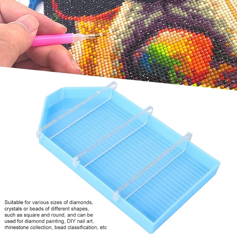 comfrt Bead Sorting Trays Organizer, Diamond Painting Accessories Storage Tray Tools Plate Containers Cross Stitch Nail Art Tray Plate for DIY Art Craft(blue) - Image 4