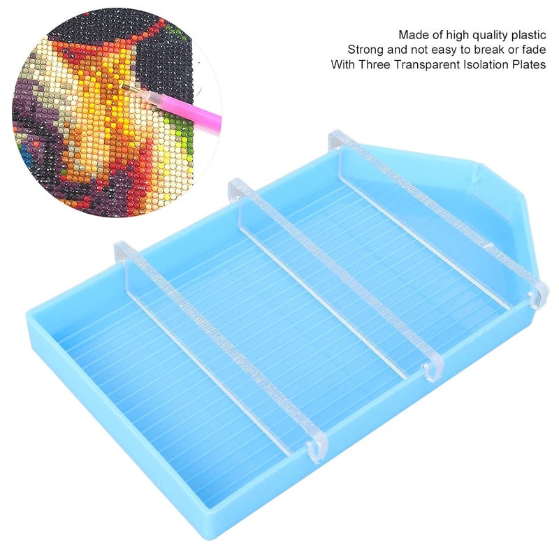 comfrt Bead Sorting Trays Organizer, Diamond Painting Accessories Storage Tray Tools Plate Containers Cross Stitch Nail Art Tray Plate for DIY Art Craft(blue) - Image 3