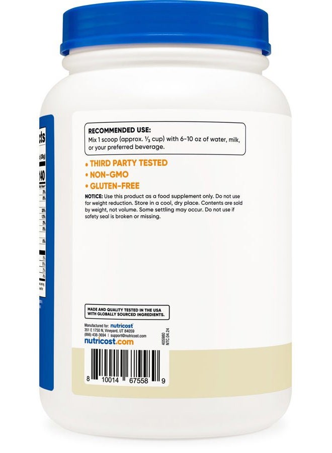Nutricost Grass-Fed Whey Protein Concentrate (Vanilla) 2LBS - Undenatured, Non-GMO, Gluten Free - Image 4