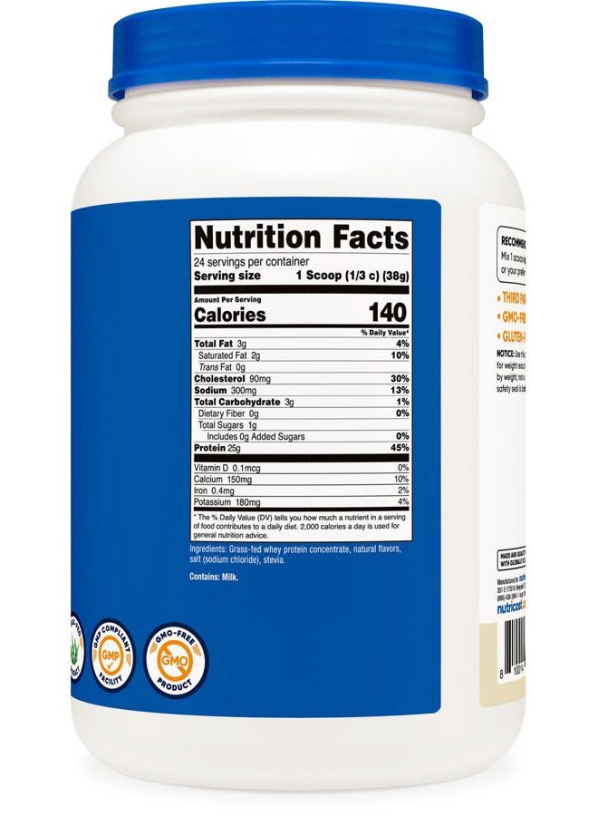 Nutricost Grass-Fed Whey Protein Concentrate (Vanilla) 2LBS - Undenatured, Non-GMO, Gluten Free - Image 5