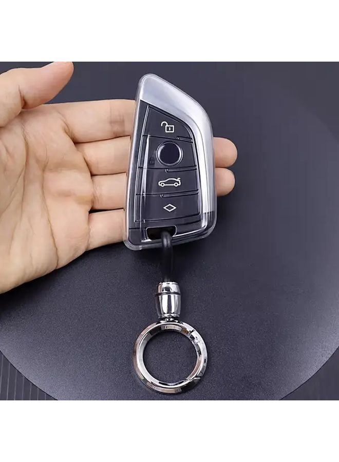 Black Single Shell Ring Pendant Key Cover Compatible With Series 5 3 X3 X1 X5 X6 X2 530Li i3 iX3 - Image 4