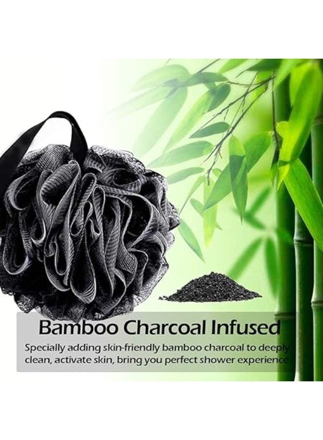 3 Pack Bath Shower Sponge Exfoliating Pouf Loofahs Shower Scrub Mesh Body Brush Ball for Women Men Clean Soothe Skin (50g/pcs) - Image 4