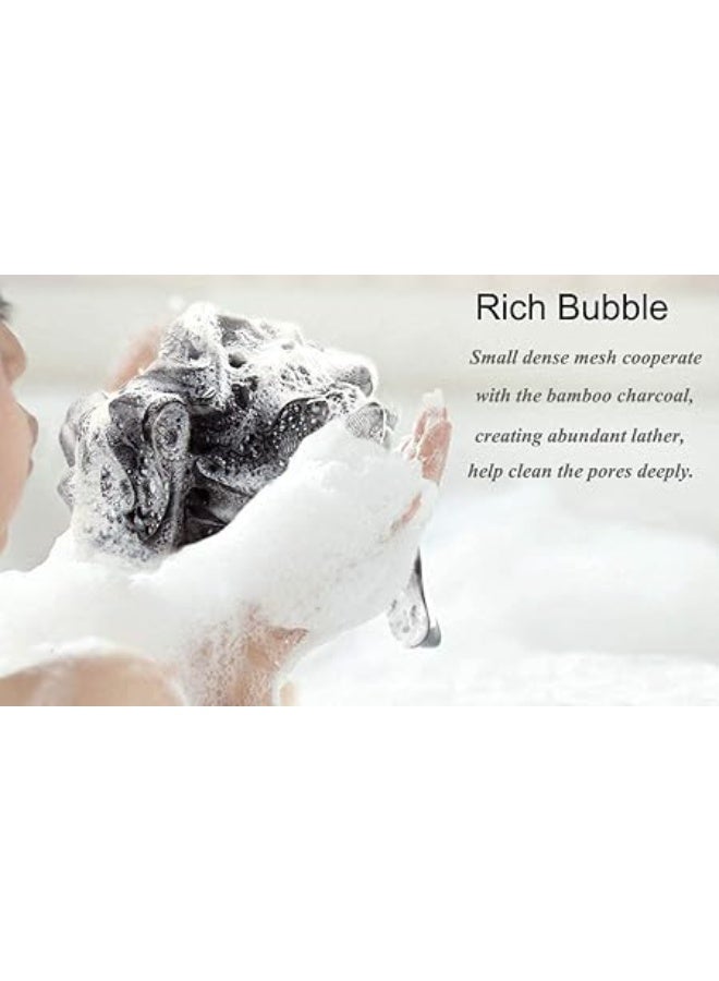 3 Pack Bath Shower Sponge Exfoliating Pouf Loofahs Shower Scrub Mesh Body Brush Ball for Women Men Clean Soothe Skin (50g/pcs) - Image 5